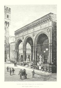 Loggia dei Lanzi, Place de la Seigneurie, Andrea Orgagna, arkkitehti tekijältä Italian School