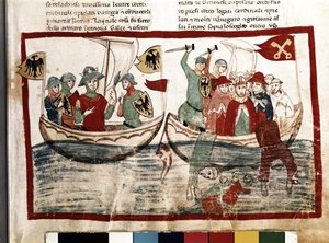 Ludvig IX ristiretkeläistensä kanssa tekijältä Italian School