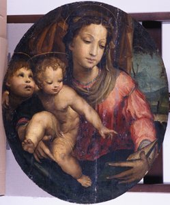 Madonna ja lapsi Johannes Kastajan kanssa, 1546-55 (öljy mäntypuulle)