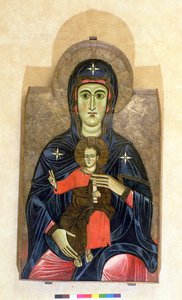 Madonna of the Passion (tempera paneelissa) tekijältä Italian School