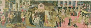 Avioliittoseremonia maalattu cassone-paneelille, Firenzen koulu, n. 1430 tekijältä Italian School