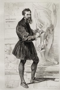 Michelangelo Buonarroti kuvanveistäjä tekijältä Italian School