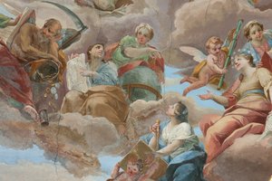 Milano, San Francesco da Paolan kirkko, Fresco Hall Palazzo tekijältä Italian School