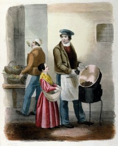 Milanese Metier: kastanjoiden myyjä. tekijältä Italian School