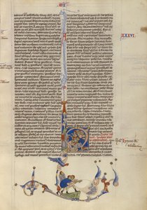Mooses löi vettä kalliosta israelilaisille, n. 1250–1262 (tempera ja kulta pergamentilla) tekijältä Italian School