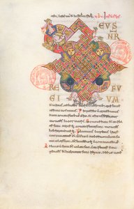 Ms 364 Letter D (Deus) Alkukirjain Monte Cassinon breviaarista tekijältä Italian School