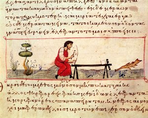 Ms. Grec 479 Perinteinen norsunluuteos, kuvitus Oppianin Cynegeticasta (tempera perunakalvolla) tekijältä Italian School