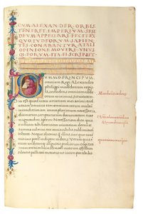 PSEUDO-ARISTOTLE, Secreta secretorum; "MARDOCHEUS IUDEUS", Epistola ad Alexandrum de cognitione veri dei; ADAM DE MONTALDO (k. n. 1450-1495), Divinitus prolata iudicia sive premonita; Quedam alia summatim posita iudicia, Rooma, n. 1490 (muste ja väri vellu tekijältä Italian School