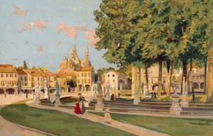 Padova / Padova: Emanuele, Prato della Valle (chromolitho). tekijältä Italian School