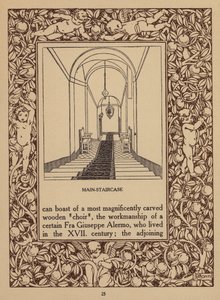 Sivu Taorminan San Domenico Palace -hotellin esitteestä (litografia). tekijältä Italian School