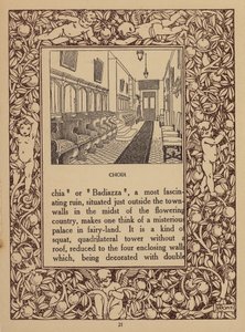 Sivu Taorminan San Domenico Palace -hotellin esitteestä (litografia). tekijältä Italian School
