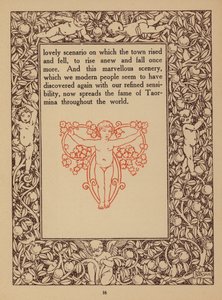 Sivu Taorminan San Domenico Palace -hotellin esitteestä (litografia). tekijältä Italian School