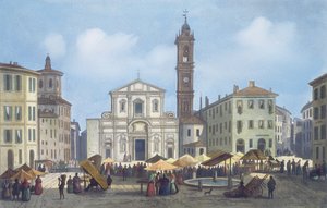 Piazza Santo Stefano näköalasta Milanoon ja sen ympäristöön tekijältä Italian School