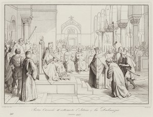 Pietro Orseolo II alistaa Istrian ja Dalmatian, 997 (kaiverrus) tekijältä Italian School