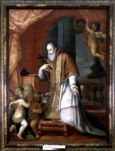 Pius V (1504-1572). Nimetön maalaus Lombard-kirkosta. tekijältä Italian School