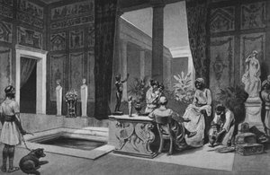 Pompei: House of Meleager (litho) tekijältä Italian School