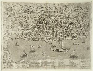 Algerin satama ja kaupunki, n. 1572 tekijältä Italian School