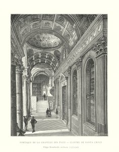 Pazzin kappelin portico, Santa Crocen luostari, Filippo Brunelleschi, arkkitehti tekijältä Italian School