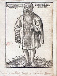 Muotokuva Adrianus Petit Coclicosta (1500-1562), hollantilainen renessanssin säveltäjä. tekijältä Italian School