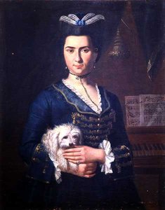 Anna Paolin muotokuva, n. 1750 (öljy kankaalle) (ks. 138621) tekijältä Italian School