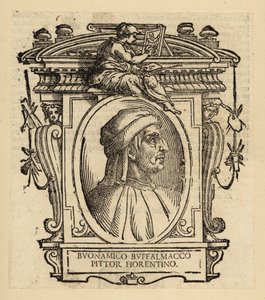 Buonamico di Martinon tai Buonamico Buffalmaccon muotokuva, italialainen taidemaalari, joka työskenteli Firenzessä, Bolognassa ja Pisassa, noin 1290-1340 tekijältä Italian School