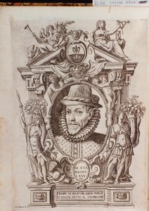 Cesare Blackin muotokuva nimeltä Il Trombone (1536-1604), italialainen tanssija tekijältä Italian School