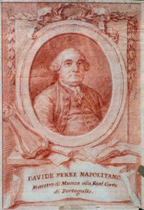 Davide Perezin (1710-1778) italialaisen säveltäjän muotokuva. tekijältä Italian School