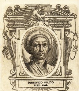Firenzessä toimivan italialaisen renessanssin taidemaalarin Domenico Puligon muotokuva tekijältä Italian School