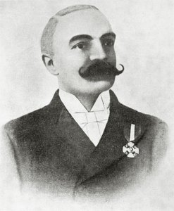 Emilio Salgarin muotokuva (litho) tekijältä Italian School
