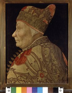 Muotokuva Francesco Foscarista (1373 - 1457), Venetsian dogesta. Maalaus puulle. sd. Venetsian Correr-museo tekijältä Italian School