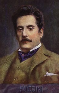 Giacomo Puccinin muotokuva (värilitra) tekijältä Italian School