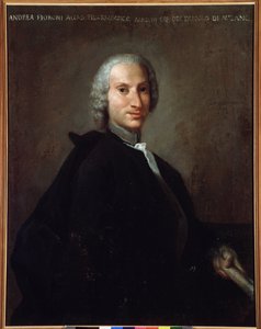 Italian säveltäjän Gianandrea Fioronin (1716-1778) muotokuva tekijältä Italian School