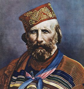 Giuseppe Garibaldin (1807-1882), italialaisen poliitikon muotokuva. tekijältä Italian School