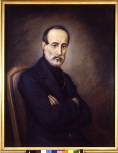 Giuseppe Mazzinin (1805 tai 1808 - 1872) muotokuva. 1800-luvun maalaus. Risorgimenton museo. Milano tekijältä Italian School