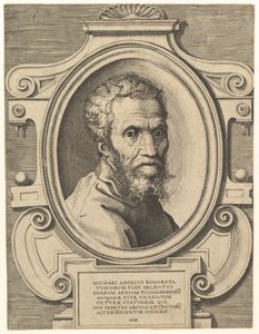 Michelangelon muotokuva, pubi. C. 1564 (kaiverrus) tekijältä Italian School