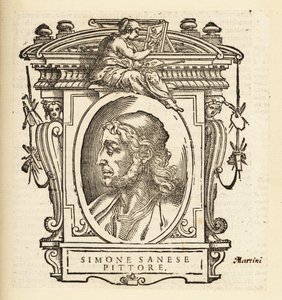 Simone Martinin muotokuva, italialainen taidemaalari, syntynyt Sienassa, noin 1284-1344 tekijältä Italian School