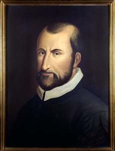 Muotokuva italialaisesta säveltäjästä Giovanni Pierluigi da Palestrinasta (1525-1594). tekijältä Italian School