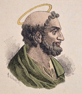 Pyhän Pierren (1er siecle), ensimmäisen paavin ja Rooman piispan muotokuva. tekijältä Italian School