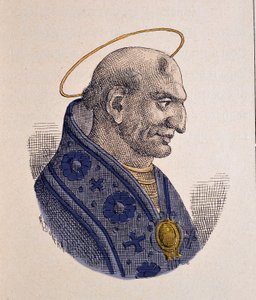 Paavi Adeodat II:n tai Dieudonnen (672-676) muotokuva tekijältä Italian School