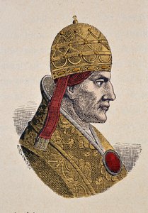 Paavi Celestinus III:n (1191-1198) muotokuva tekijältä Italian School