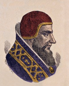 Paavi Damasus II:n muotokuva (1048) tekijältä Italian School