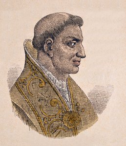 Paavi Etienne II:n muotokuva (Stephen, Stefano tai Stephanus) (752-757) tekijältä Italian School