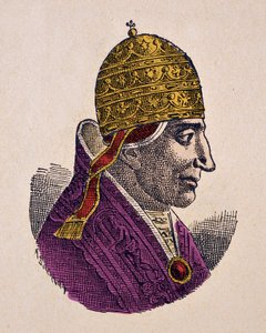 Muotokuva paavi Etienne IX:stä (Saint Etienne) (Stephen, Stefano tai Stephanus) (1057-1058) tekijältä Italian School