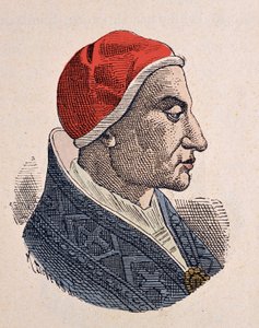 Paavi Felix IV:n (Felice) muotokuva (526-530) tekijältä Italian School