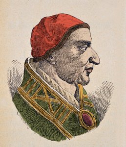 Paavi Johannes III:n (Giovanni tai Ioannes) muotokuva (561-574) tekijältä Italian School