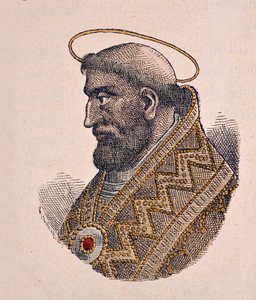 Paavi Leon II:n muotokuva (Leone tai Leo) (682-683) tekijältä Italian School