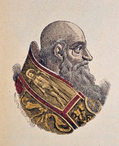 Paavi Paavali III:n muotokuva (Paolo, Paulus tai Alessandro Farnese) (1534-1549), 1898 (kaiverrus myöhemmällä värityksellä) tekijältä Italian School