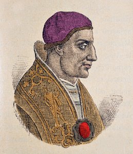 Paavi Paul Ier (Paolo, Paulus) muotokuva (757-767) tekijältä Italian School