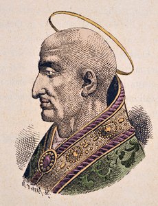 Paavi Pie Ier (Pius tai Pio) muotokuva (n. 144-155) tekijältä Italian School