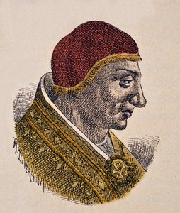 Paavi Serge II:n muotokuva (Sergius, Sergio) (844-847) tekijältä Italian School